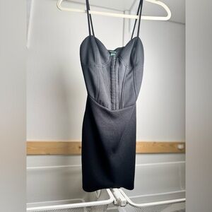 Elegant Black Strappy Dress